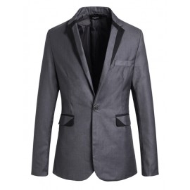  Faddish Single Button Blazer in Contrast Color