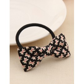 Villatic Floral Printed Bowknot Embellished Hair Tie