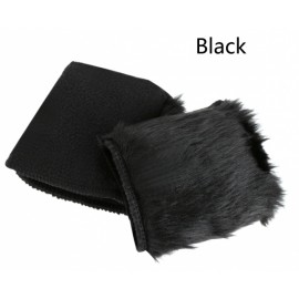 Fashion Winter Warm Women Faux Fur Fingerless Gloves Wrist Hand Warmer