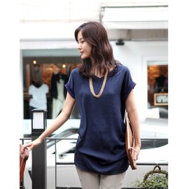 Women's V-neck Short Sleeve Big Size Loose Blouses 