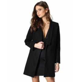 Stylish Ladies Women Elegant Lapel Classic Trench Coast Long Coat